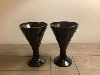 Black Martini Glasses Set of 6