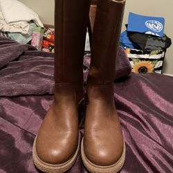 Tall Kids Brown Boots