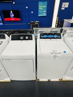 GE- Commercial Grade 4.3Cu Washer+Agitator+7.2Cu Gas Dryer  