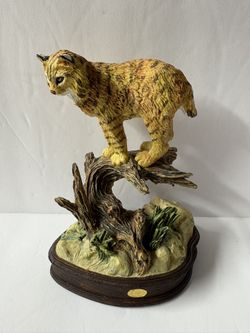 Franklin Mint Official Parks Conservation Figures Grizzly Bear, Polar Bear, Big Horn Sheep, Grey Wolf, Bobcat, The Red Fox, The Ten Point Buck