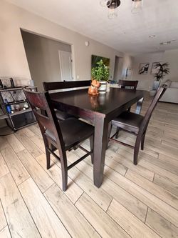 Cherry Wood Dining Set - (Table, 3 Chairs & Bench)