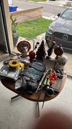 Halloween Decor Lot Like New Spooky Scary