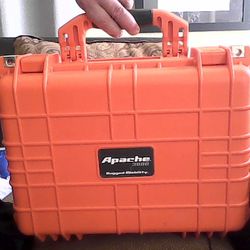 APACHE 3800 Weatherproof Protective Case, Large, Orange