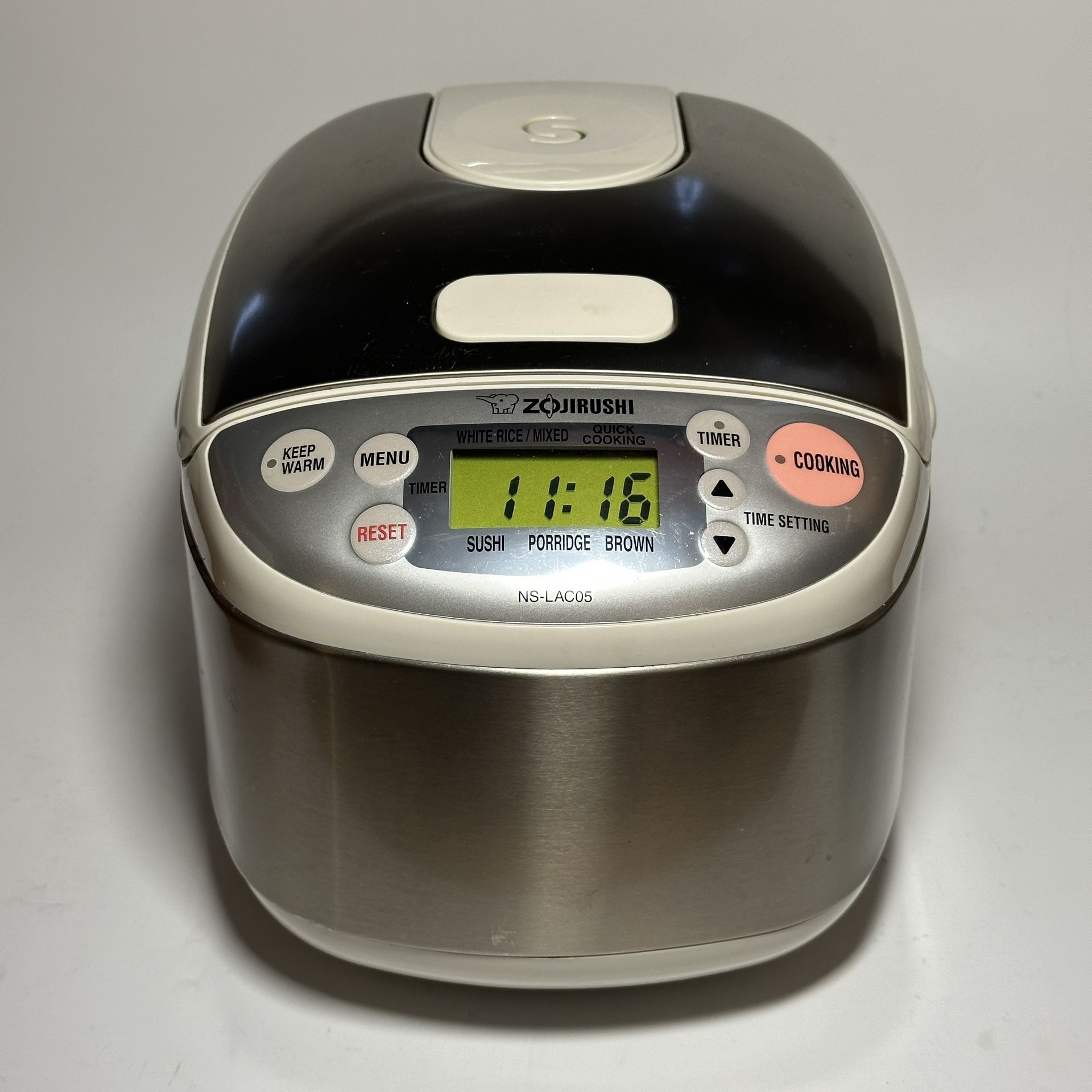 Zojirushi NS-LAC05 Electric Rice Cooker Warmer 3 Cup Stainless
