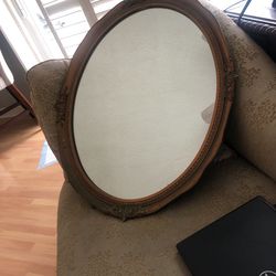 Beautiful Oval Framed Mirror - 25” x 31”