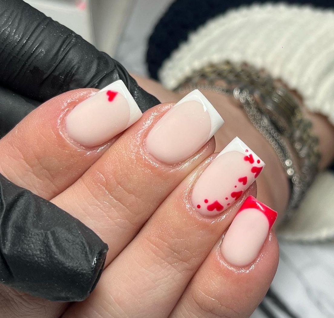 Valentines Day French Custom press on nails
