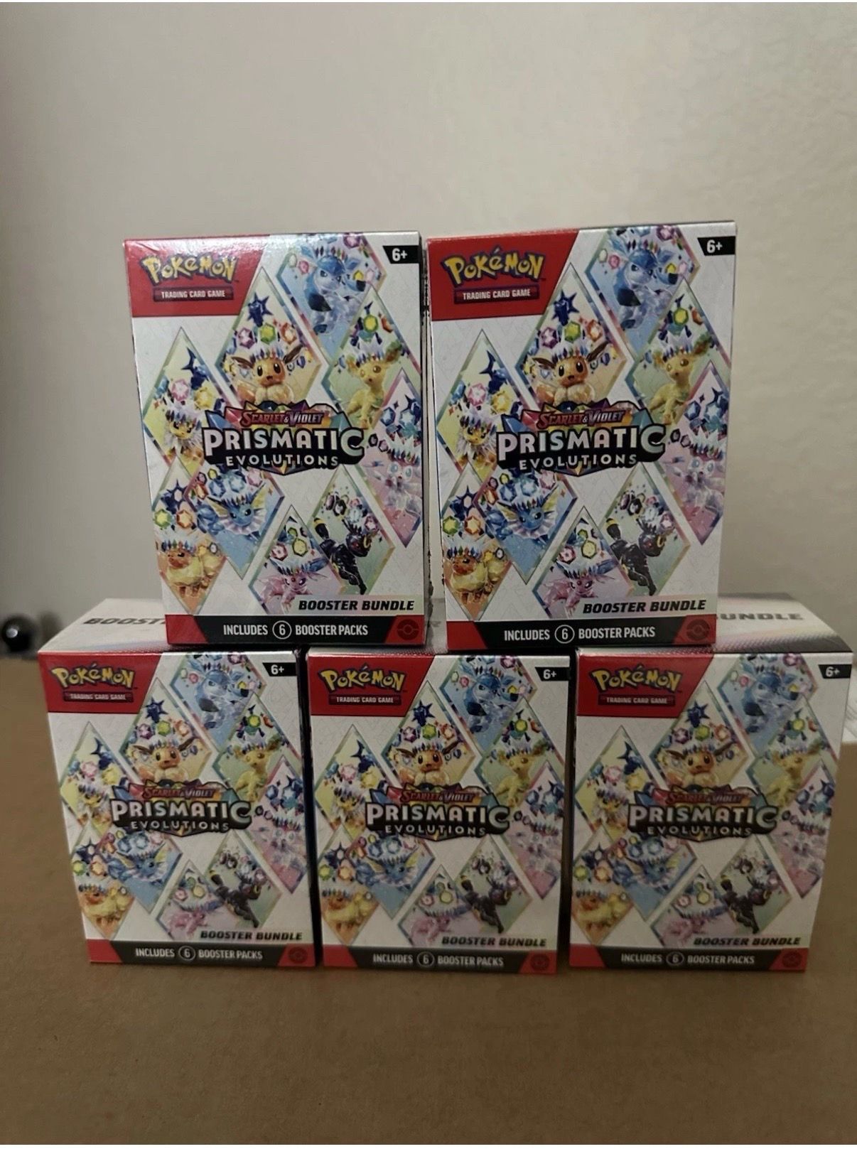 prismatic evolution booster bundles lot of 5