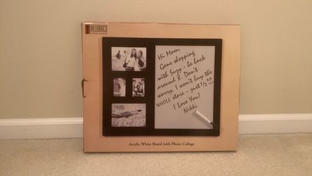 Melannco Acrylic White Board with Photo Collage