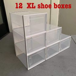 Stackable Shoe Boxes 12pcs XL size New