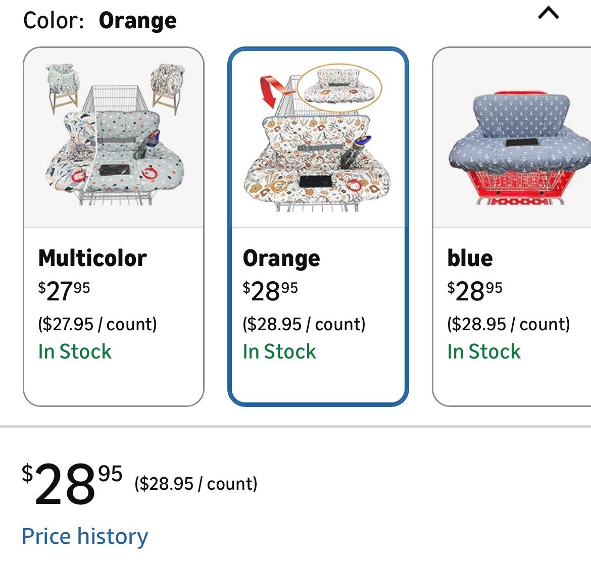 Baby Shopping Cart Cover