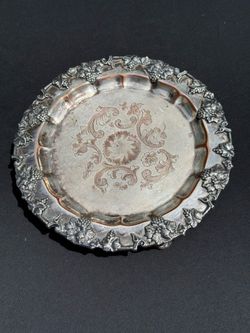 EG Webster silver plated tray – 7”