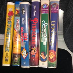 Older Disney and  Stuart Little VHS Tapes