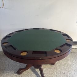 2-in-1 Poker & Dining Table – Solid Wood