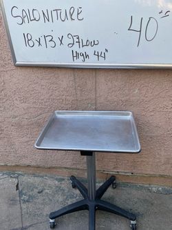 Salon Tray Stand on Wheels