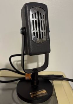 Ultra Rare Vintage Lifetime Ribbon Microphone Refurb W/ Stand...WORKS...PLZ READ