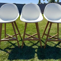 Counter Chairs X 3 Wooden Legs