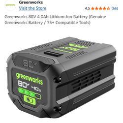 Greenworks 80V 4.0Ah Lithium-Ion Battery (Genuine Greenworks Battery / 75+ Compatible Tools