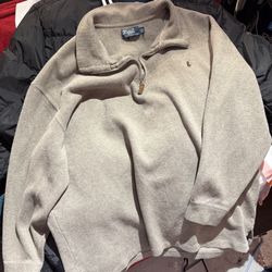 Polo Ralph Lauren Cotton Quarter-Zip Pullover Sweatshirt 