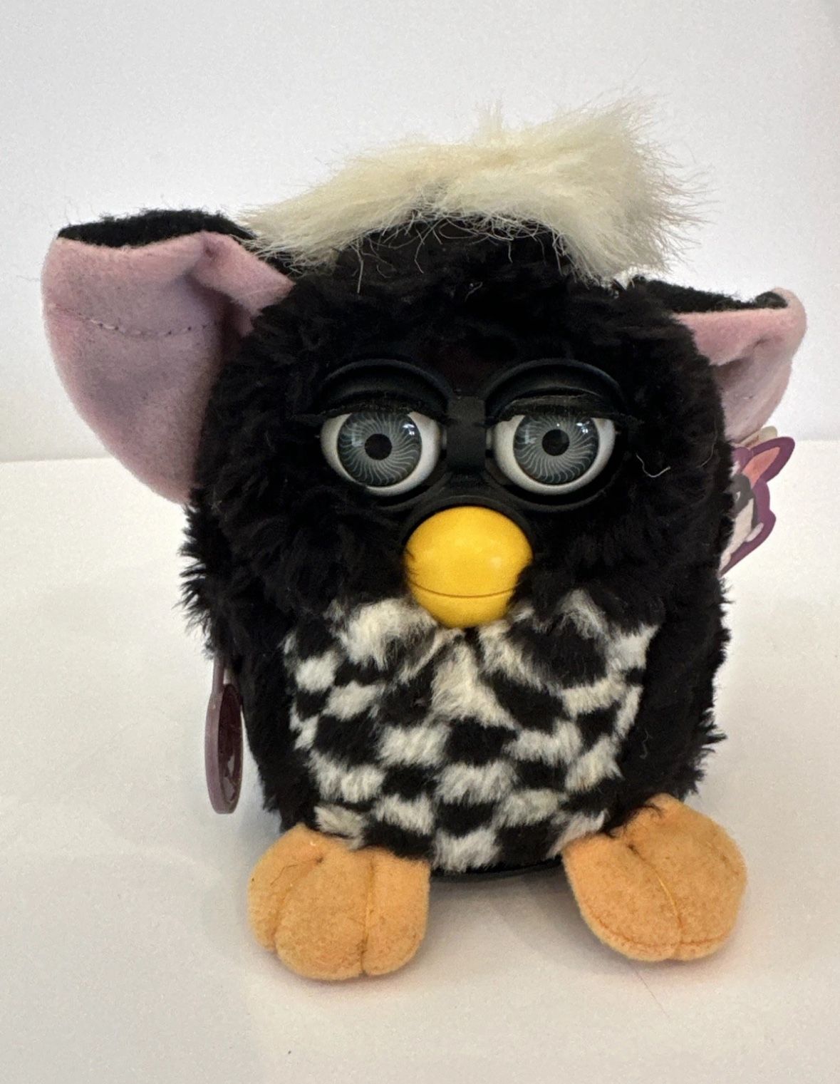 Tiger Electronics Furby Plush Checkerboard 70-(contact info removed) Not Working For Repair