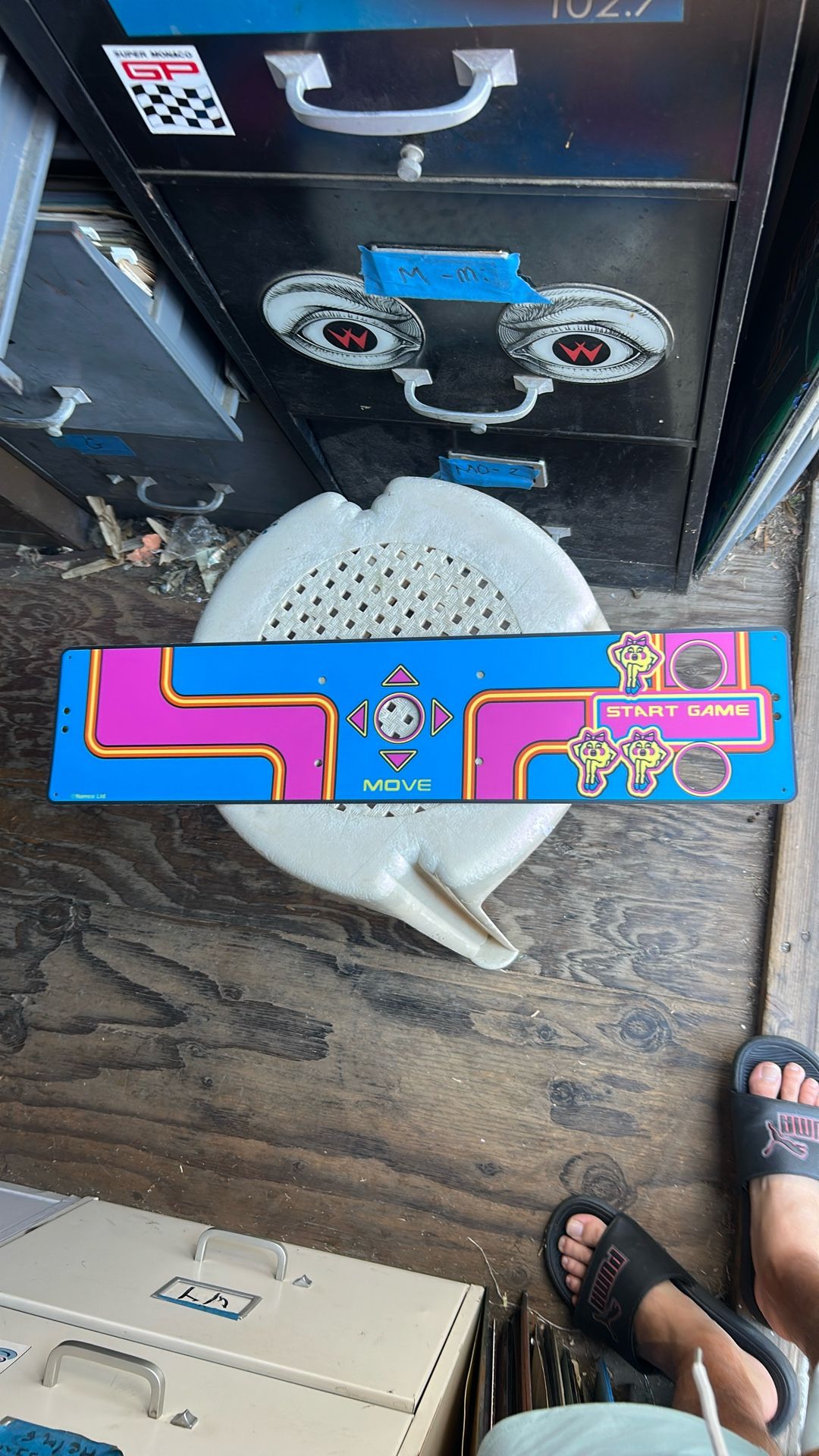 New Old Stock Ms Pac-Man Control Panel Overlay Arcade Part