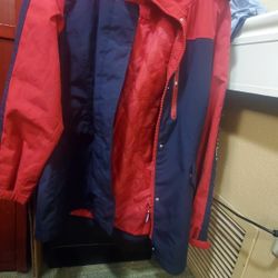 TOMMY HILFIGER Zip All Weather System Red 3-in-1 Jacket Women's Size Med 