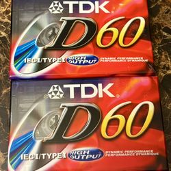 Two Audio Cassette TDK 60. Retro Style 