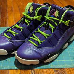 Nike Air Jordan 6 Rings Bel Air Two 3 Purple And Green Size 12