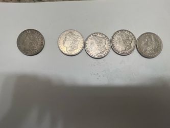 5 Morgan and 11 peace dollars