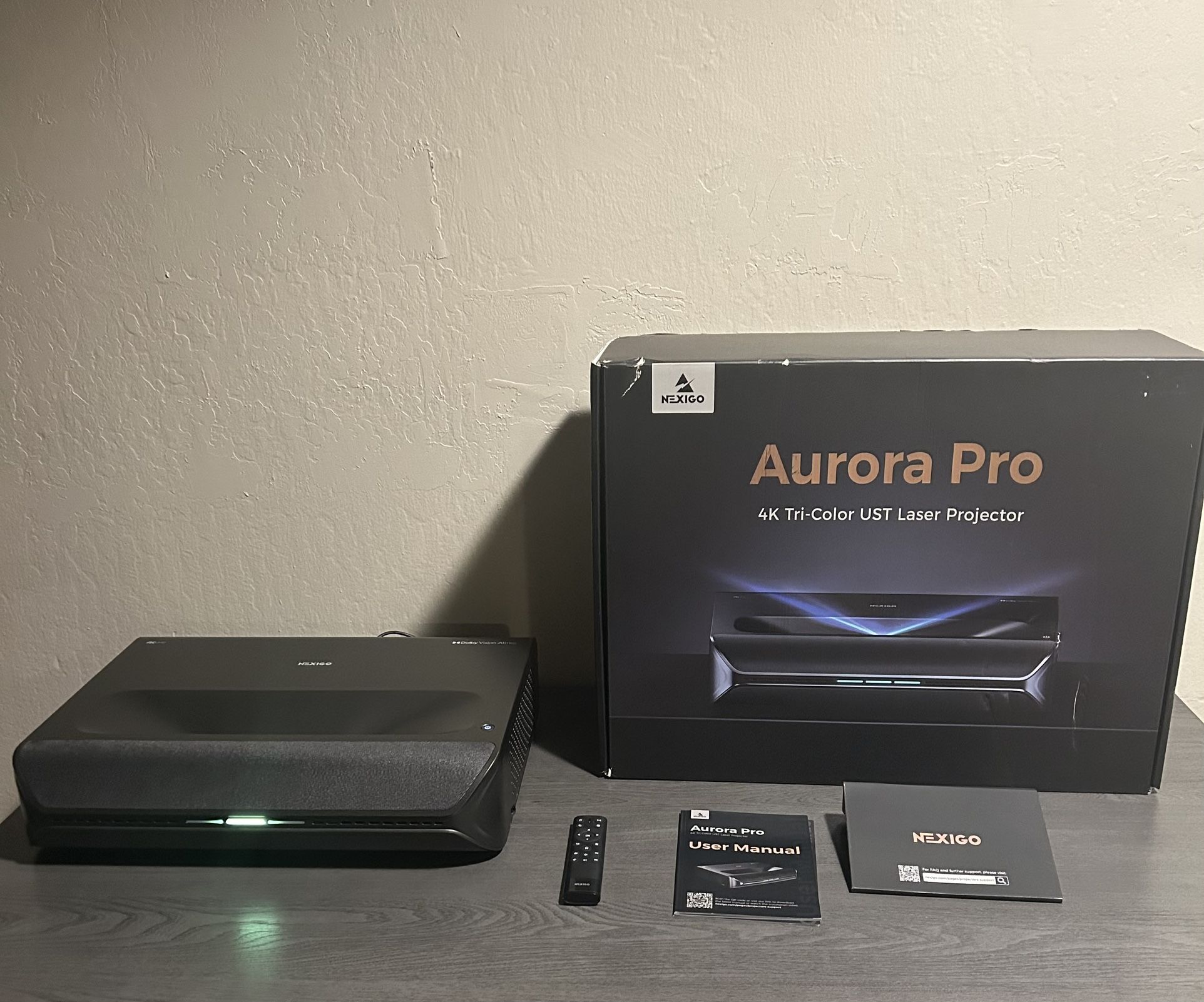NexiGo Aurora Pro 4K Tri-Color UST Laser Projector