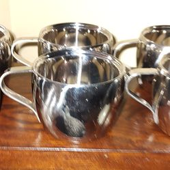 Set of six(6)double wall (insulated) espresso cups 