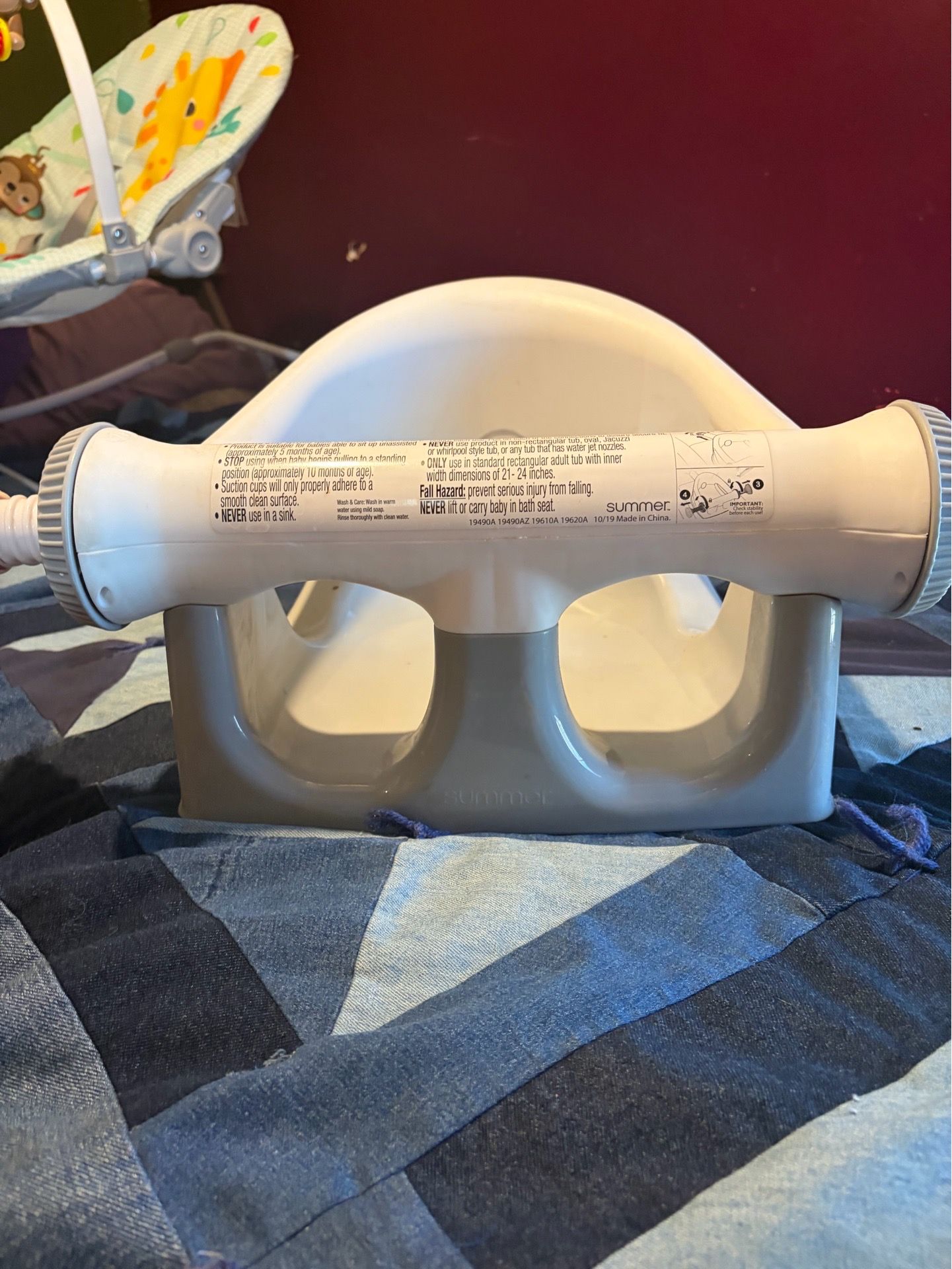 Baby bath safety seat
