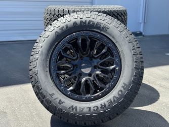 18" NEW Wheels Black Rims and Tires 6x139.7 TOYOTA 6x135 FORD 8x170 DODGE 8x165.1 CHEVY Silverado Tundra Sequoia F150 Expedition Tacoma 4Runner F250