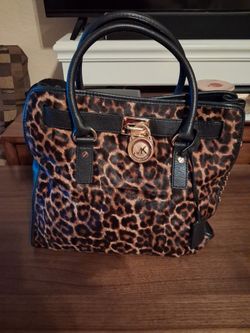 Michael Kors Hamilton Leopard Print Handbag