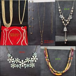 Assorted Fashion Necklace Lot –  $10 - $50