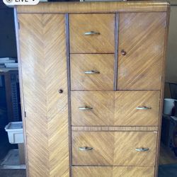 Art Deco Waterfall Chifferobe  Wardrobe