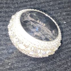 925 Silver Moissanite Size 8 Ring