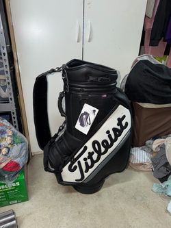 Vintage Titleist s52 Tour Staff Golf Bag 6-Way Black White