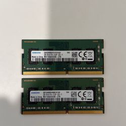 4GB (2x 2GB) Samsung DDR4 PC4-2133 laptop memory