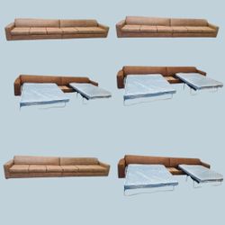 Brand NEW SECTIONAL Sofa COUCHES CHAISE Loveseat WITH  Double SLEEPER 