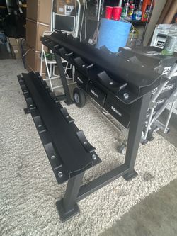 Heavy duty, commercial dumbbell rack