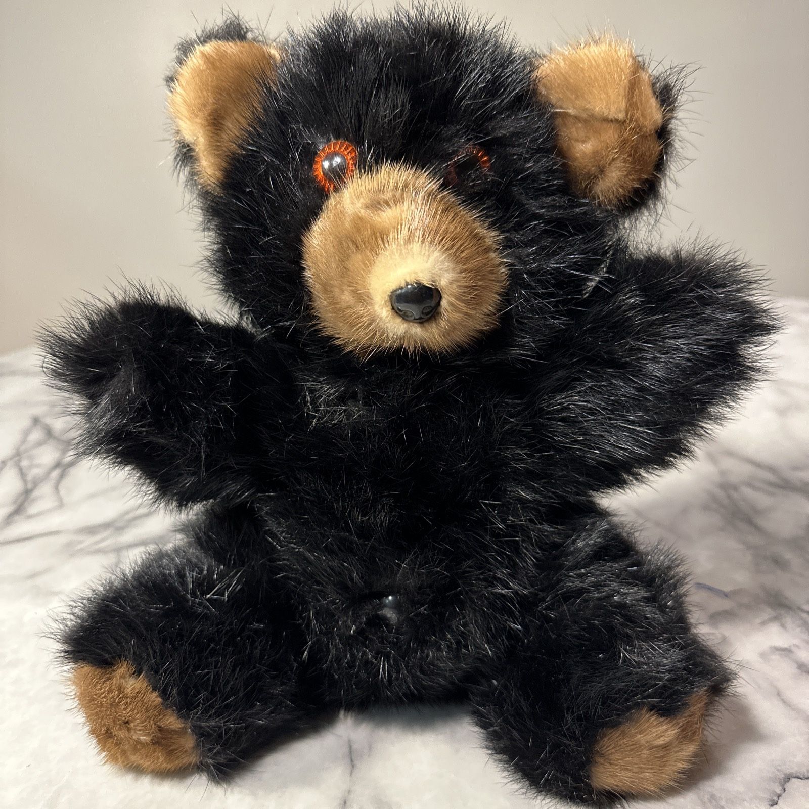  Genuine Mink Teddy Bear Handmade Plush 1970's 1980's Vintage Stuffed Animal