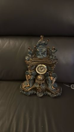 Antique Ansonia Figural Mantel Quartz Clock