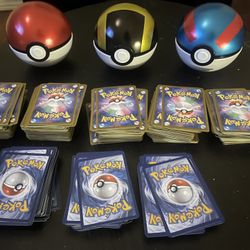 Pokémon Card Lot 150 US And Approx 350 Japanese With 3 Tin boxes 
