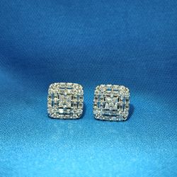 Moissanite 1.38 ctw Square Earrings 