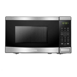 700W 0.7 Cubic Feet Convenient Stainless Steel Countertop Microwave, Black