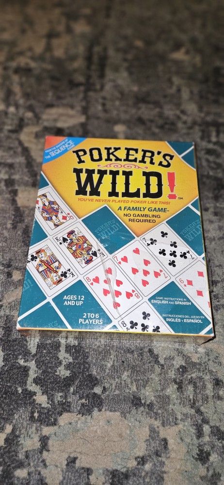 Poker's Wild! A Family Game by JAX (2005) Brand New & Factory Sealed!!