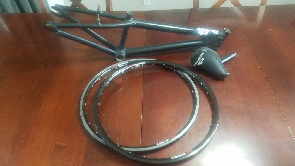 BMX frame, Answer wheels & seat - Mini size