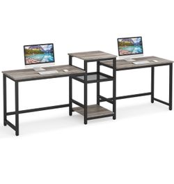 Two person computer desk
