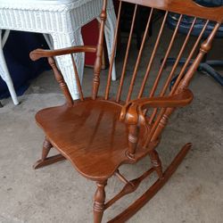 Antique Claw Arm Rocking Chair 