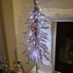 Pink Christmas Tree  And 2 Sequence Pillows 